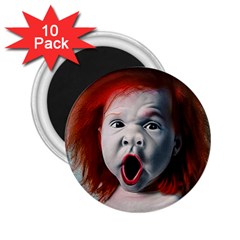 Son Of Clown Boy Illustration Portrait 2.25  Magnets (10 pack) 