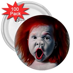 Son Of Clown Boy Illustration Portrait 3  Buttons (100 pack) 