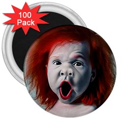 Son Of Clown Boy Illustration Portrait 3  Magnets (100 pack)