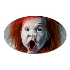 Son Of Clown Boy Illustration Portrait Oval Magnet