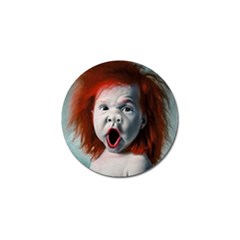 Son Of Clown Boy Illustration Portrait Golf Ball Marker