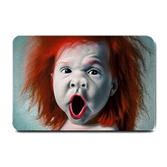 Son Of Clown Boy Illustration Portrait Small Doormat  by dflcprintsclothing