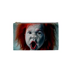 Son Of Clown Boy Illustration Portrait Cosmetic Bag (Small)