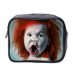 Son Of Clown Boy Illustration Portrait Mini Toiletries Bag (Two Sides)