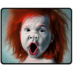 Son Of Clown Boy Illustration Portrait Fleece Blanket (Medium) 