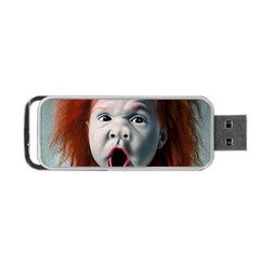 Son Of Clown Boy Illustration Portrait Portable Usb Flash (two Sides) by dflcprintsclothing