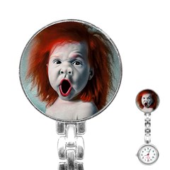 Son Of Clown Boy Illustration Portrait Stainless Steel Nurses Watch