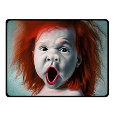 Son Of Clown Boy Illustration Portrait Double Sided Fleece Blanket (small)  by dflcprintsclothing