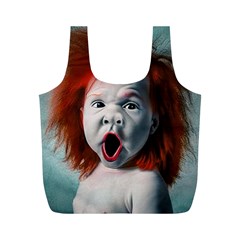 Son Of Clown Boy Illustration Portrait Full Print Recycle Bag (M)