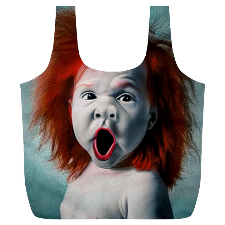 Son Of Clown Boy Illustration Portrait Full Print Recycle Bag (XL)