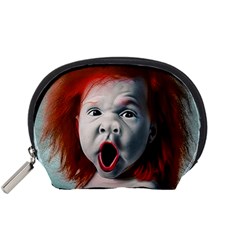 Son Of Clown Boy Illustration Portrait Accessory Pouch (small) by dflcprintsclothing