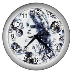 Marina Wall Clock (silver) by MRNStudios