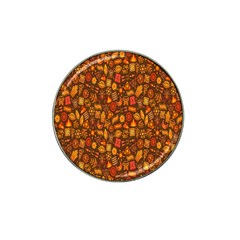 Pattern-orange,seamles,chrismast Hat Clip Ball Marker (4 Pack) by nateshop