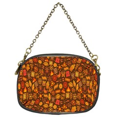 Pattern-orange,seamles,chrismast Chain Purse (one Side)