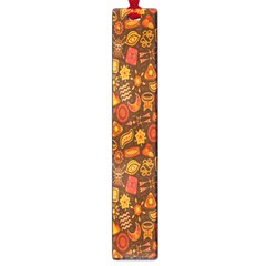 Pattern-orange,seamles,chrismast Large Book Marks by nateshop