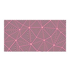 Triangle-line Pink Satin Wrap 35  X 70  by nateshop