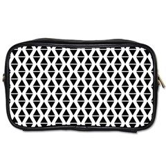 Triangle-black White Toiletries Bag (one Side) by nateshop