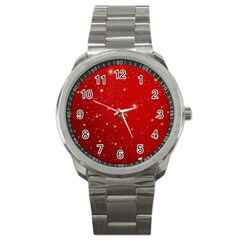 Stars-red Chrismast Sport Metal Watch by nateshop