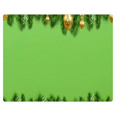 New-year-green Double Sided Flano Blanket (medium)  by nateshop