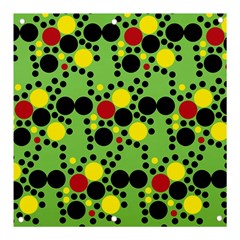 Pattern-polka Green Yelow Black Banner and Sign 3  x 3 