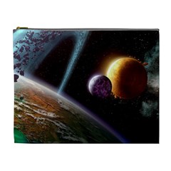 Planets In Space Cosmetic Bag (xl)
