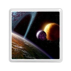 Planets In Space Memory Card Reader (square)