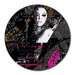 Grunge Witch Round Mousepads by MRNStudios