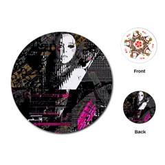 Grunge Witch Playing Cards Single Design (round)