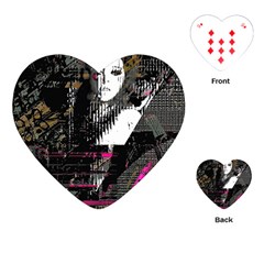 Grunge Witch Playing Cards Single Design (heart) by MRNStudios