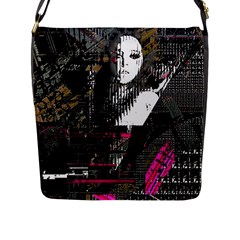 Grunge Witch Flap Closure Messenger Bag (l) by MRNStudios