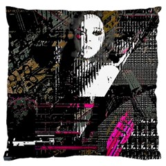 Grunge Witch Large Flano Cushion Case (two Sides) by MRNStudios