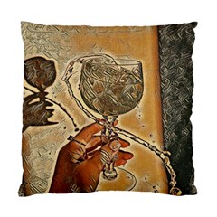 A Little Glass Of White Wine - Italian Drinks Standard Cushion Case (one Side) by ConteMonfrey