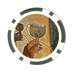 A Little Glass Of White Wine - Italian Drinks Poker Chip Card Guard (10 Pack) by ConteMonfrey