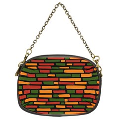 African Wall of bricks Chain Purse (One Side)