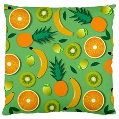 Fruit Tropical Pattern Design Art Large Flano Cushion Case (two Sides) by danenraven
