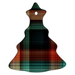 Plaid Tartan Checkered Tablecloth Ornament (christmas Tree)  by danenraven