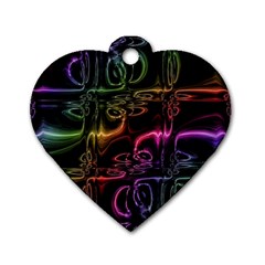 Patina Swirl Dog Tag Heart (two Sides) by MRNStudios