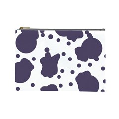 Illustration Cow Pattern Texture Cloth Dot Animal Cosmetic Bag (large) by danenraven