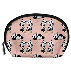 Pattern Panda Bear Accessory Pouch (large) by danenraven