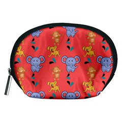 Illustration Elephant Cartoon Animal Monkey Accessory Pouch (medium) by danenraven