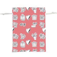 Stickers Hobbies Hearts Reading  Lightweight Drawstring Pouch (xl) by danenraven