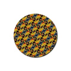 Illustration Geometric Pattern Colorful Pattern Rubber Coaster (Round)