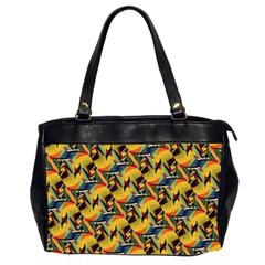 Illustration Geometric Pattern Colorful Pattern Oversize Office Handbag (2 Sides) by danenraven