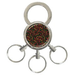 African Abstract  3-ring Key Chain