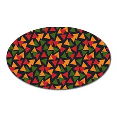 African Triangles  Oval Magnet by ConteMonfrey