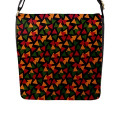 African Triangles  Flap Closure Messenger Bag (l) by ConteMonfrey