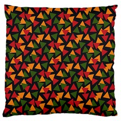 African Triangles  Large Flano Cushion Case (two Sides) by ConteMonfrey