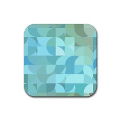 Geometric Ocean  Rubber Coaster (square) by ConteMonfrey