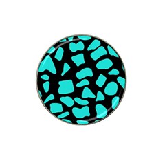 Neon Cow Dots Blue Turquoise And Black Hat Clip Ball Marker by ConteMonfrey