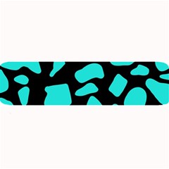 Neon Cow Dots Blue Turquoise And Black Large Bar Mats by ConteMonfrey